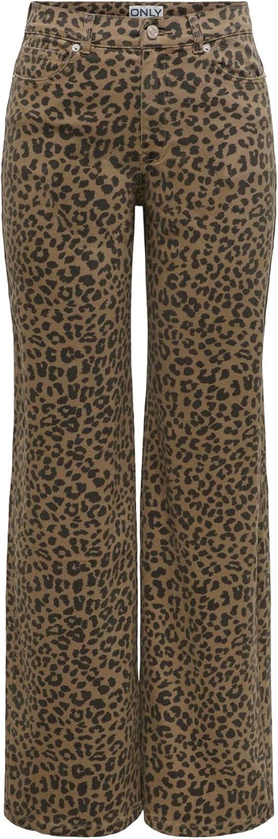 Onlmadison High Waist Wide Leg Jeans- Regular Leopard Print