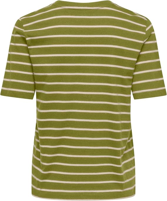 Onlhappy T-Shirt-Green/Sandshell Stripe