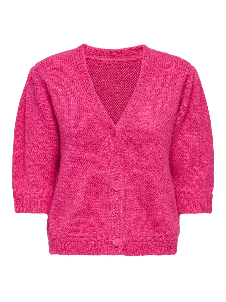 Onlstarla V Neck Cardigan-Pink