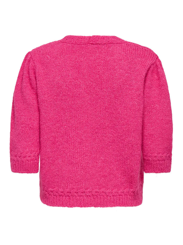 Onlstarla V Neck Cardigan-Pink