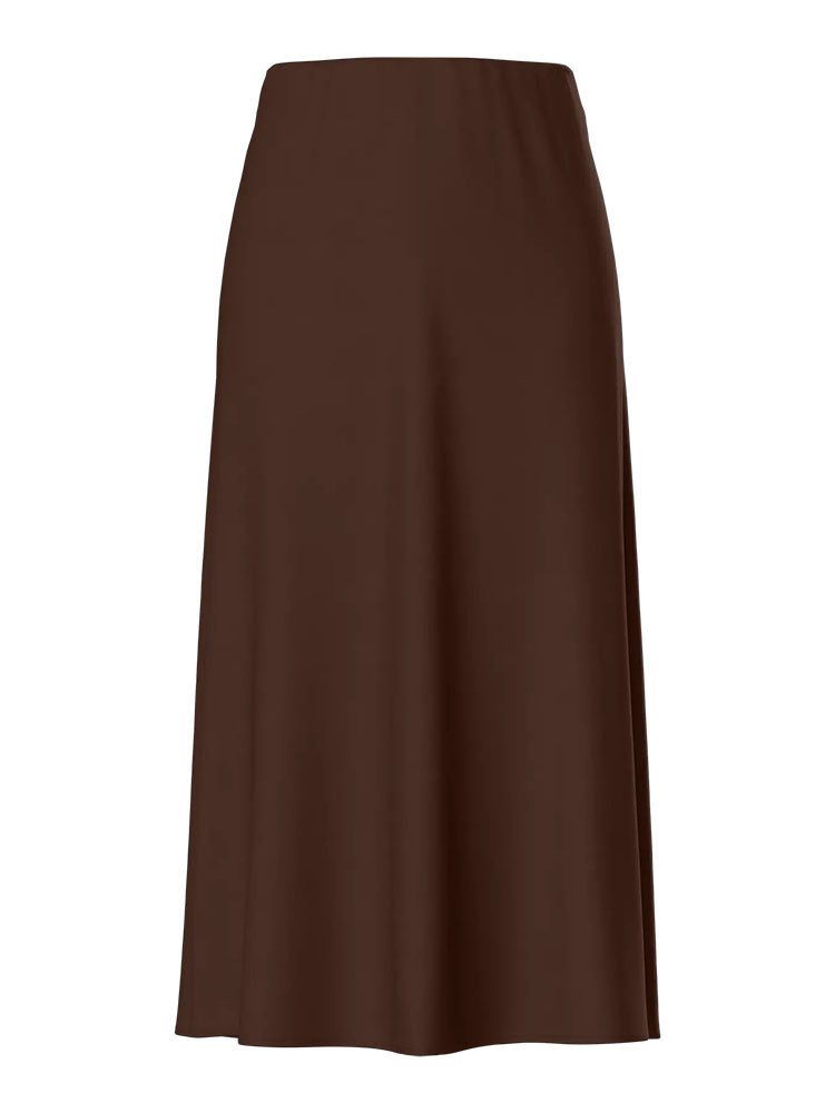 Pcfranan High Waist Ankle Skirt-Hot Fudge
