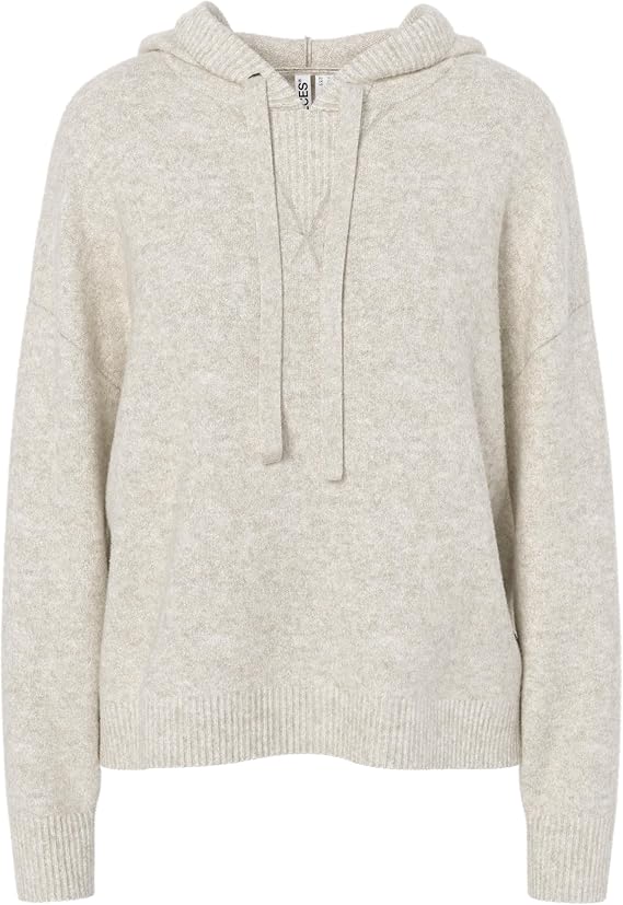 Pcmalou Knit Hoodie-Cream