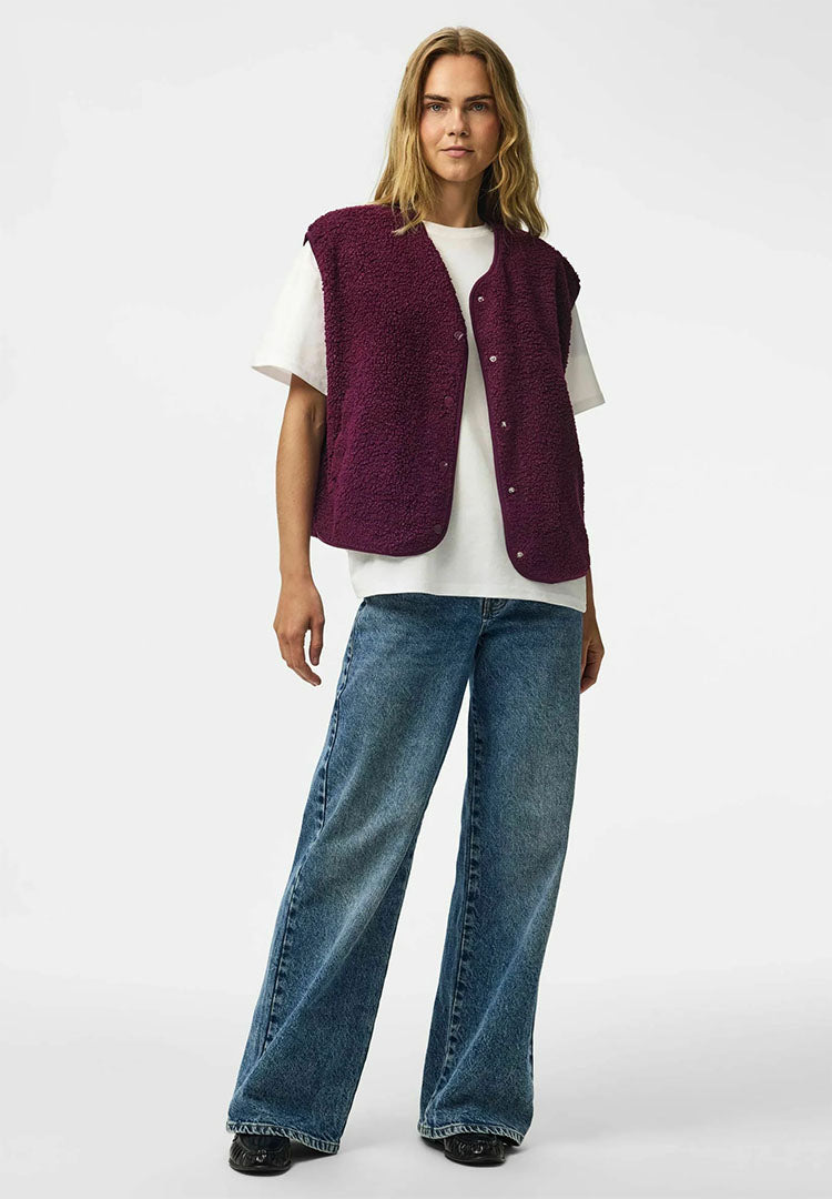 Pckatty Teddy Vest-Beetroot