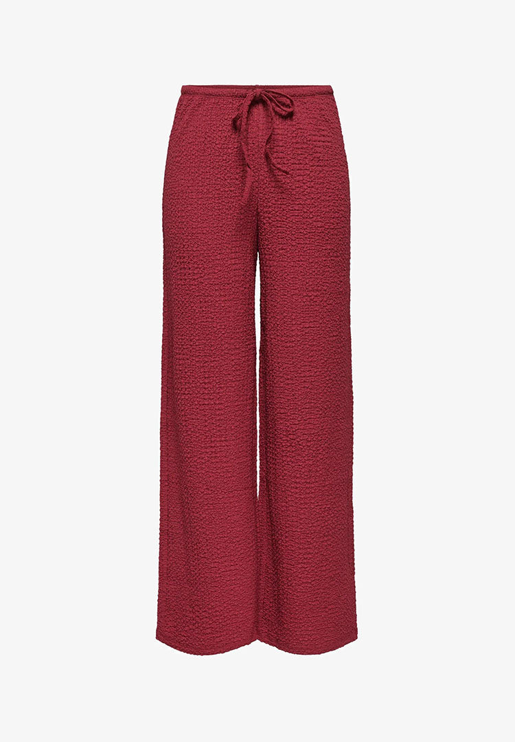 Onlerikka Wide Leg Trousers-Brick Red