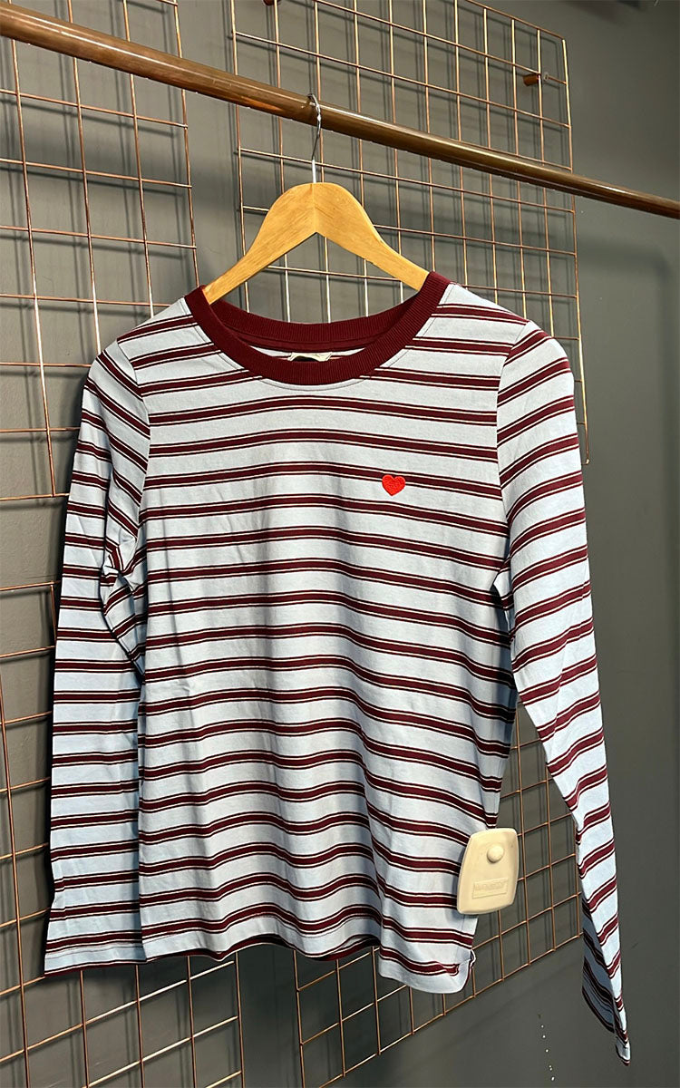 Jdypisa Long Sleeve Stripe Top-Blue/Wine