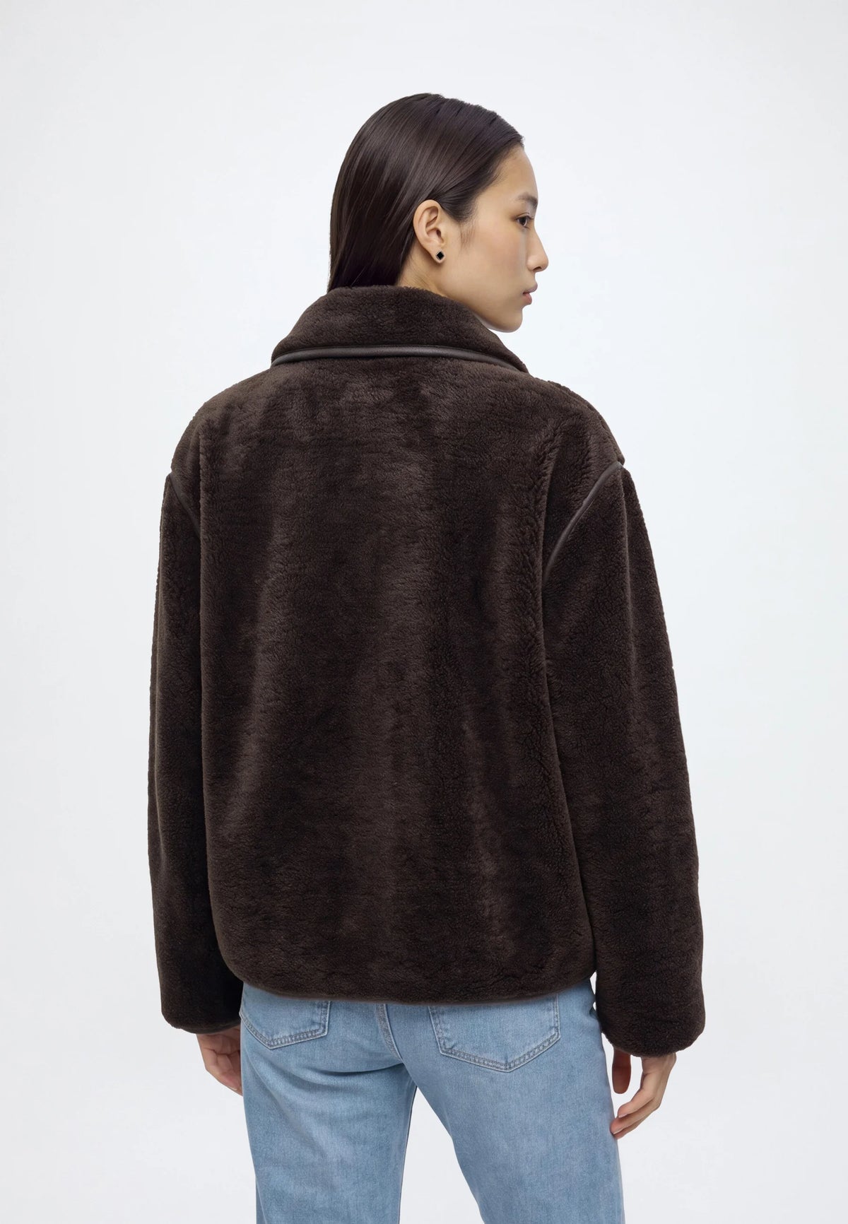 Jdyasta faux fur chocolate jacket