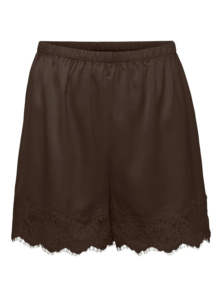 Jdyalana Mid Waist Lace Shorts-Chocolate Latte