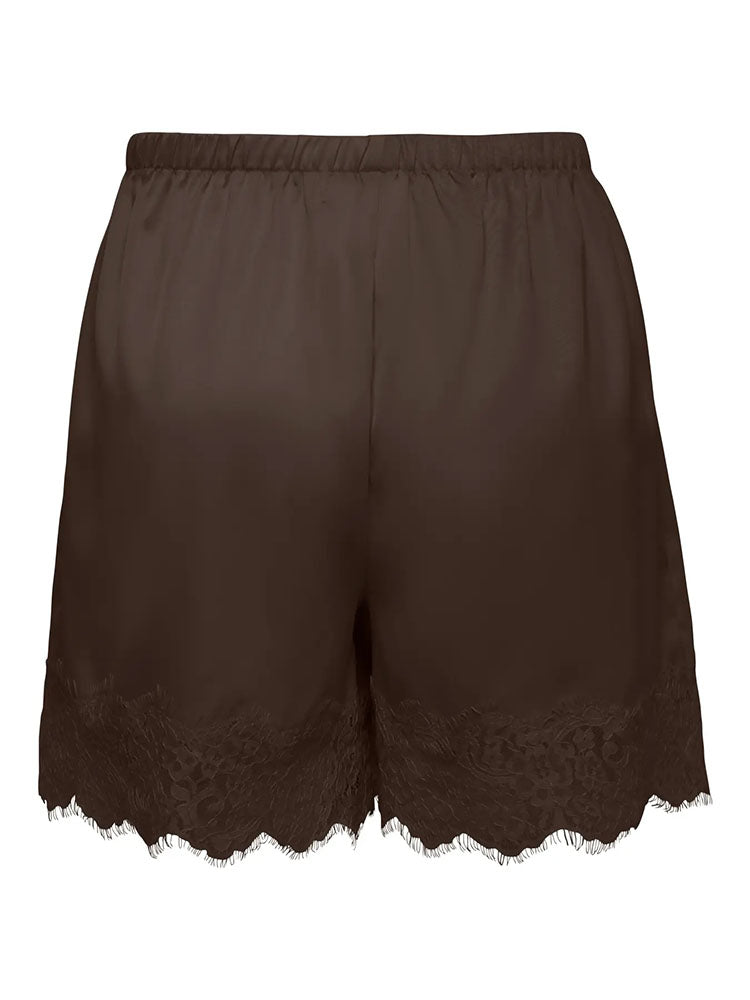 Jdyalana Mid Waist Lace Shorts-Chocolate Latte