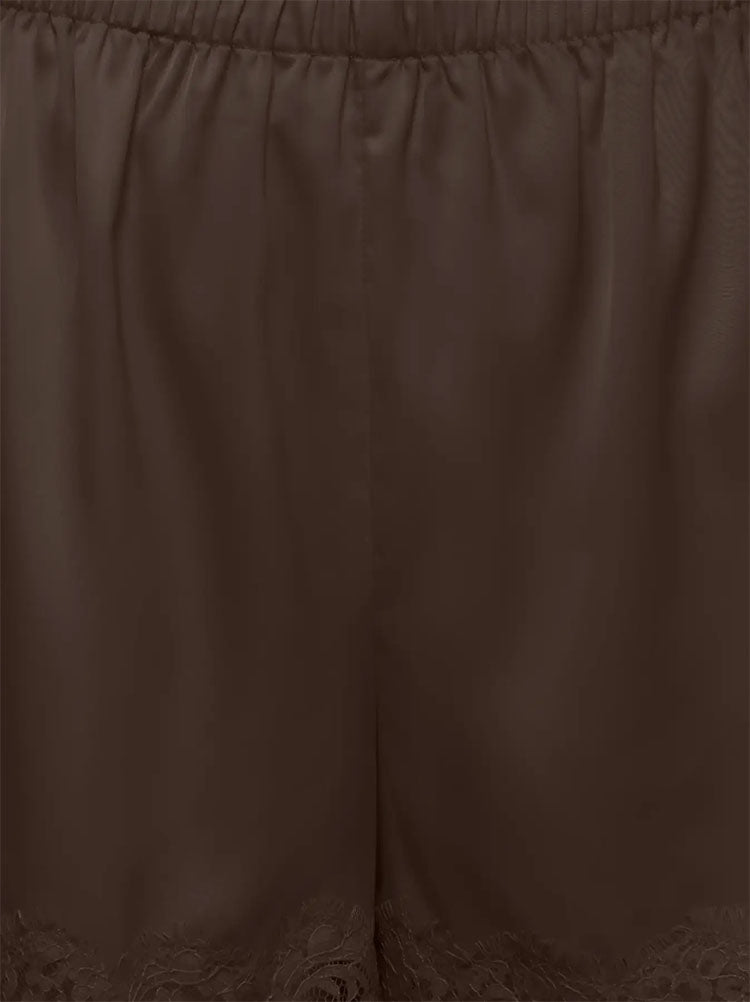 Jdyalana Mid Waist Lace Shorts-Chocolate Latte