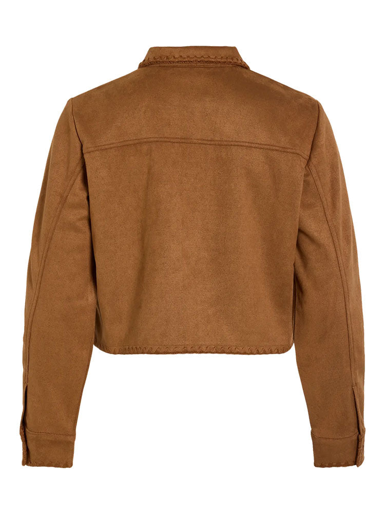 Vidorani Faux Suede Stitch Shirt