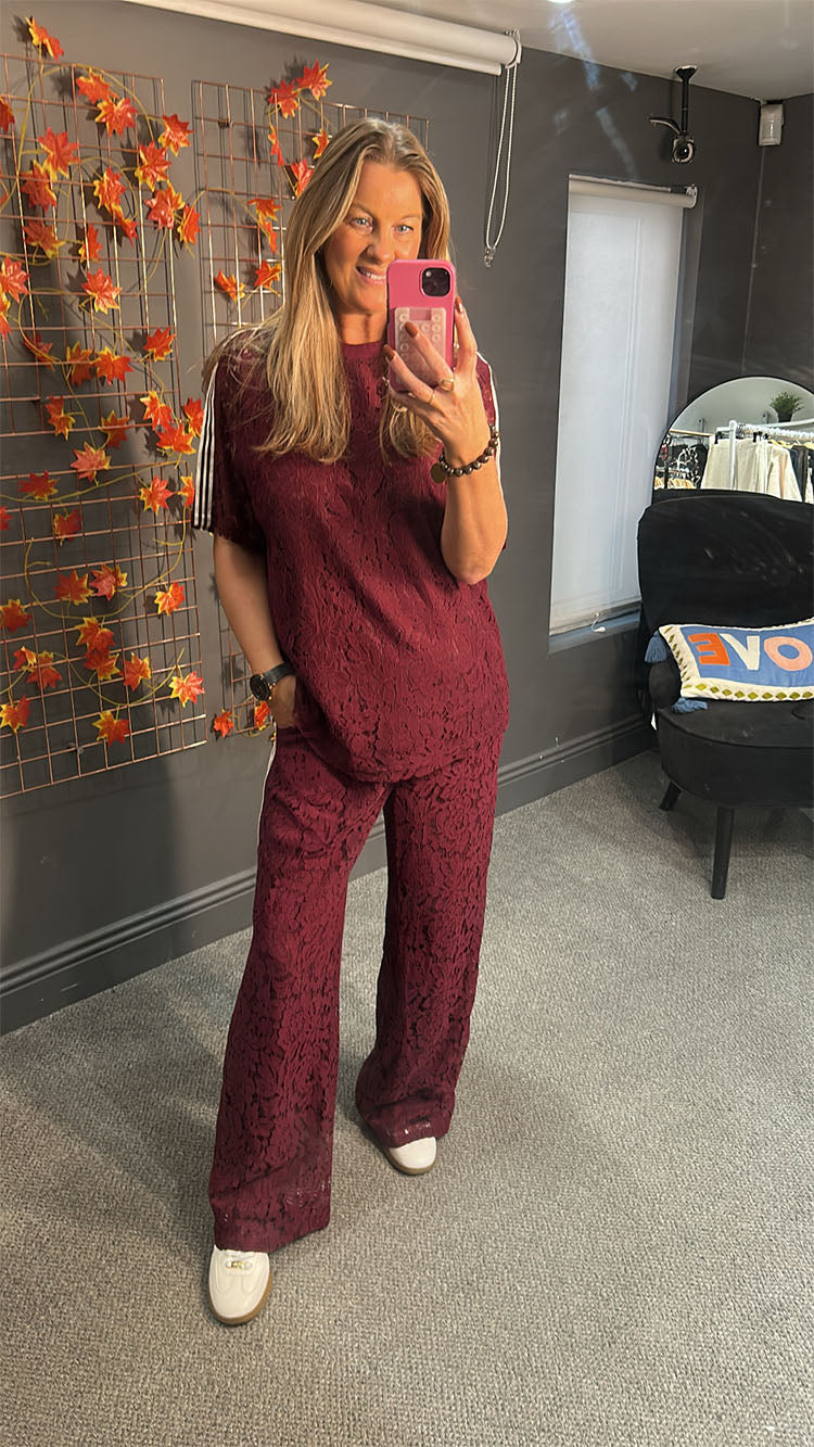 Violine Trousers-Burgundy