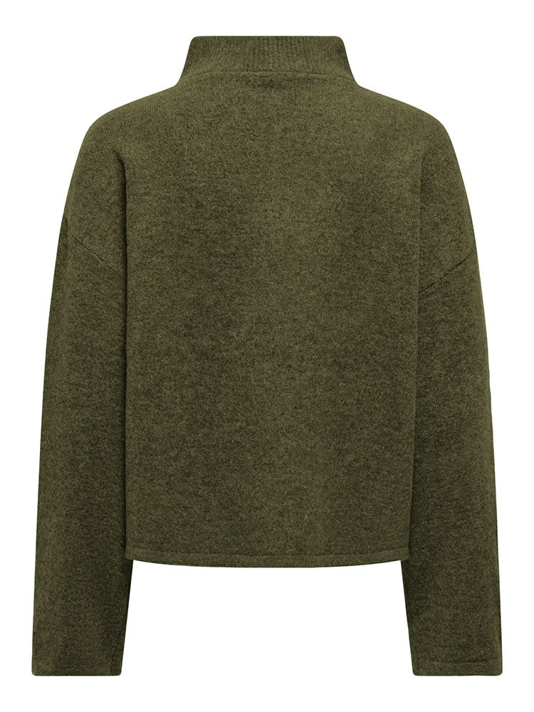 Onlclara Half Zip Knit Sweater-Olive