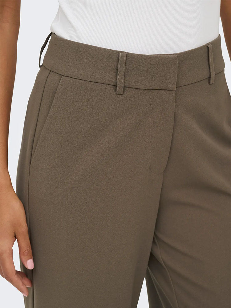 Onlkalina High Waist Wide Trousers-Chocolate Chip
