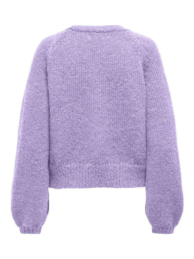 Onlalyssa Knit Cardigan-Lavender