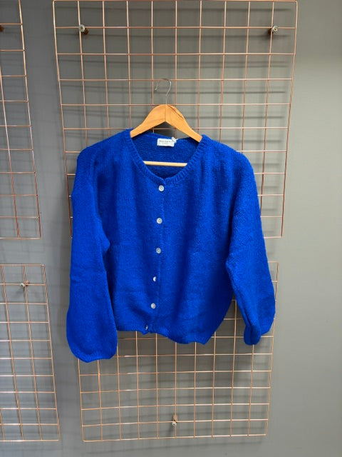 Belle Button Cardigan-Blue