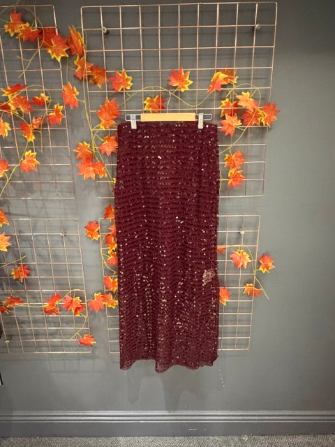 Jdykala Sequins Skirt-Windsor Wine