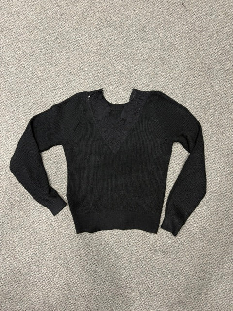 Jdymary Laace Knit Sweater-Black