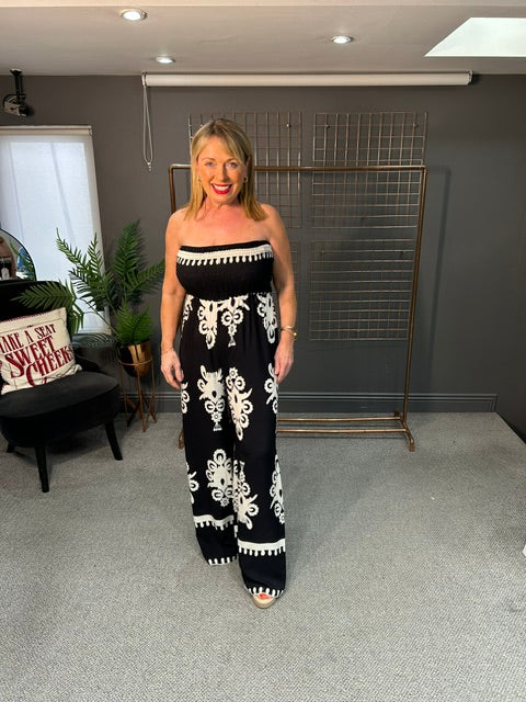 Stella Border Print Jumpsuit