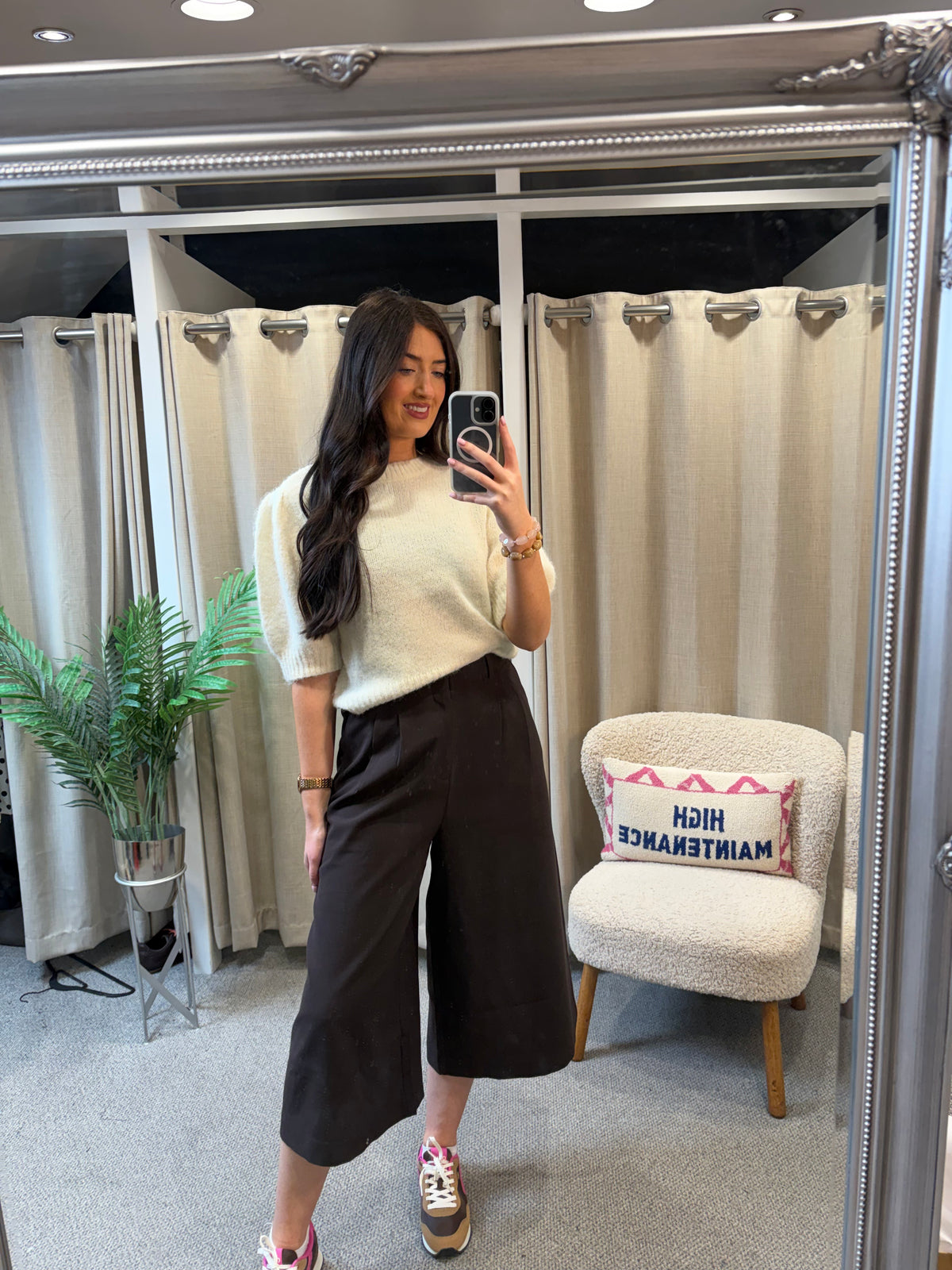 Onlkamia Pleated Bermuda Shorts-Coffee Bean