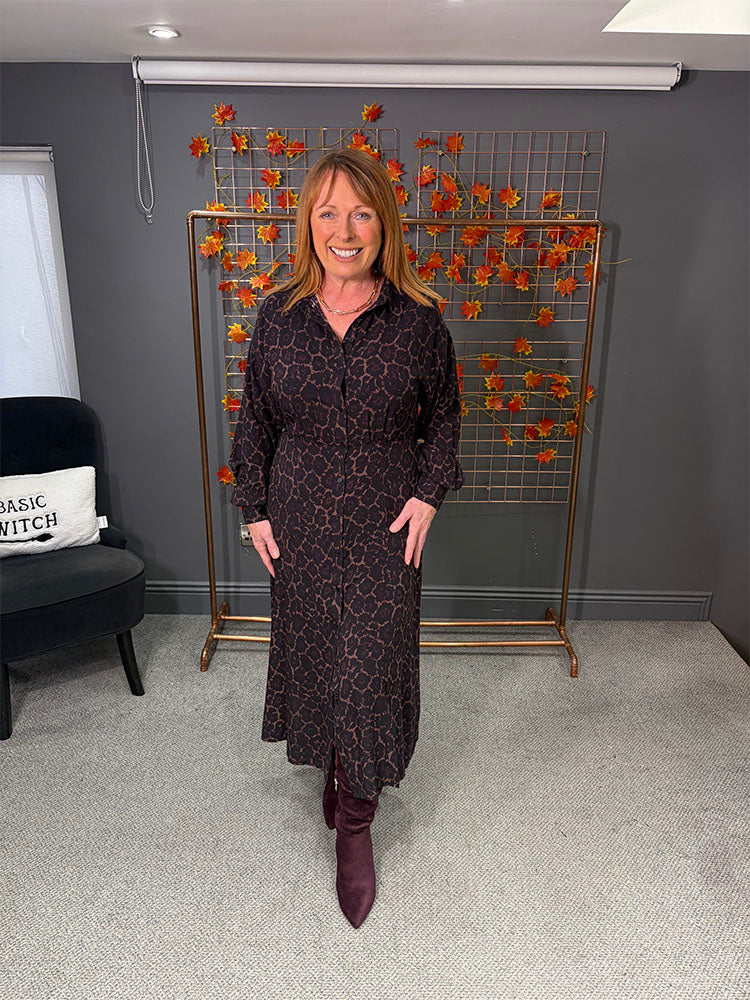 Pcevie midi Leopard Dress