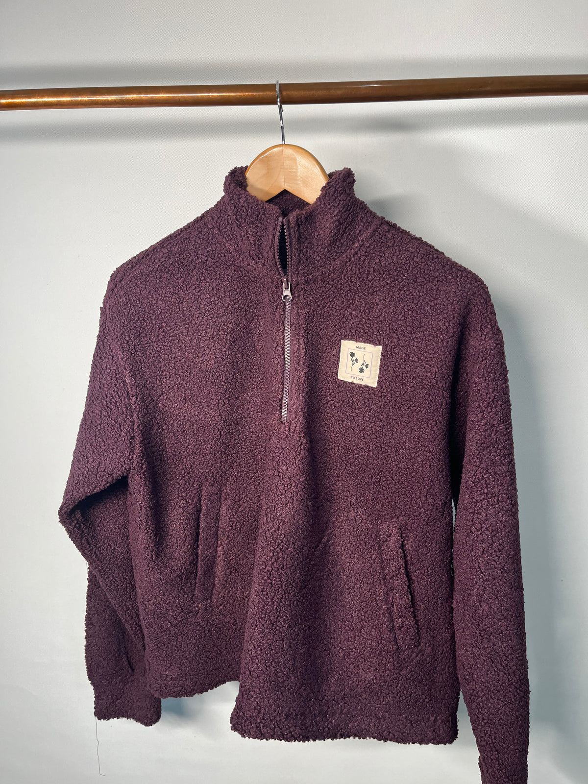 Pckatty Teddy Jacket- Plum