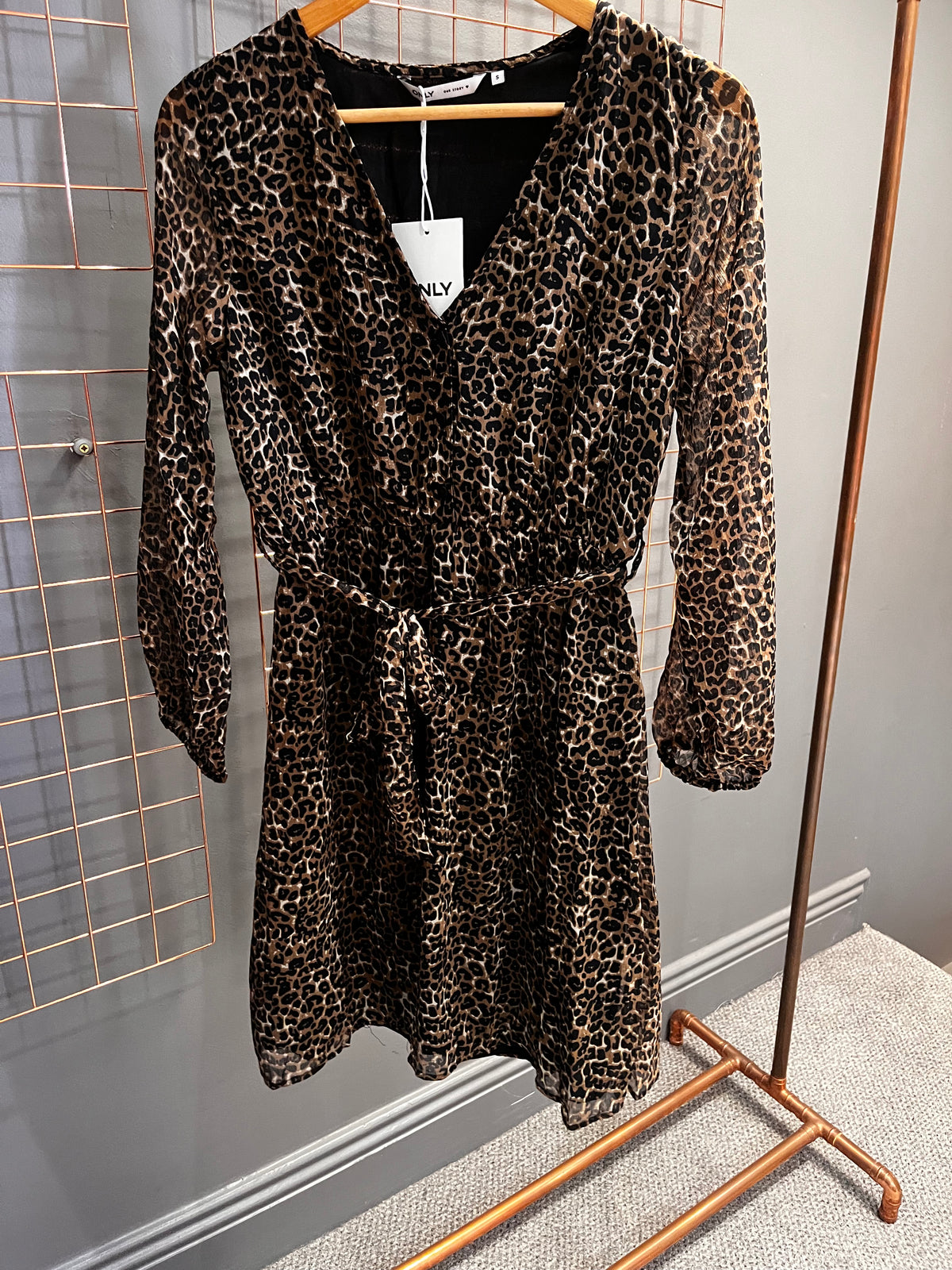 Onlcrea Short Dress- Silver mink