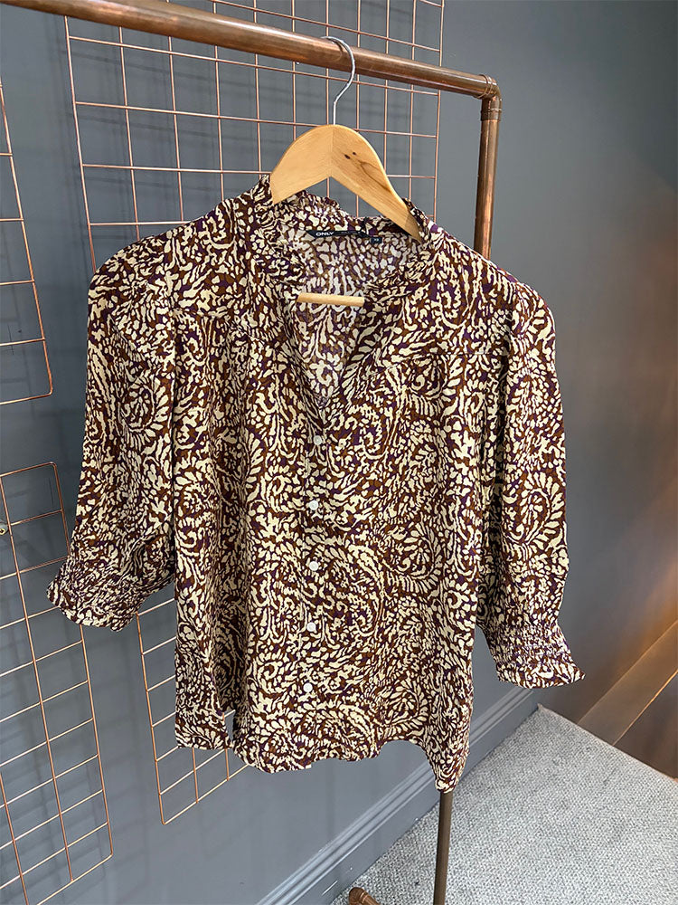 Onlraya Shirt-Brown Paisley