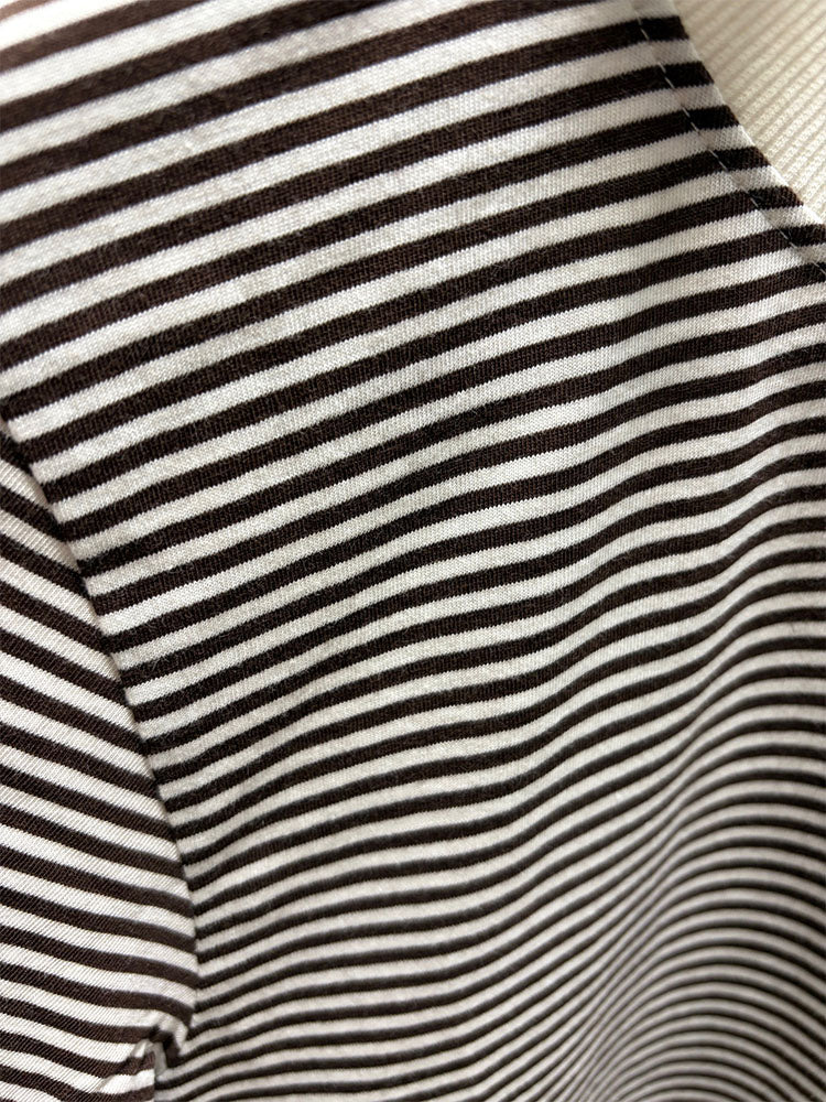 Jdypisa Stripe Pink Heart T-Shirt-Brown/Cream Stripe