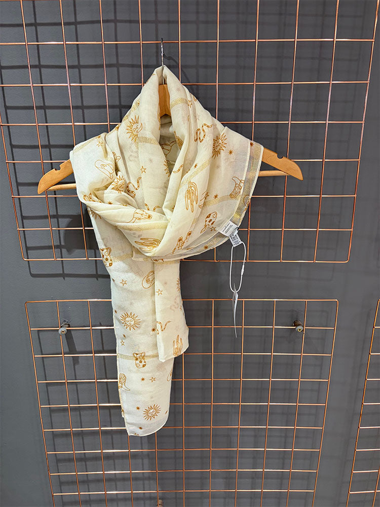 Pctasselo Square Scarf-Gold Sunshine