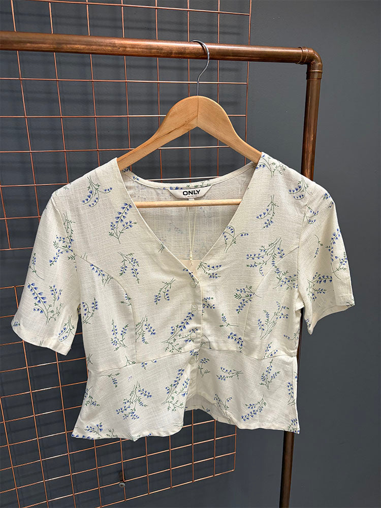 Onllyrida V Neck Floral Top