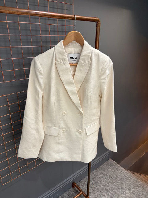 Onltila Double Button Blazer-Cream