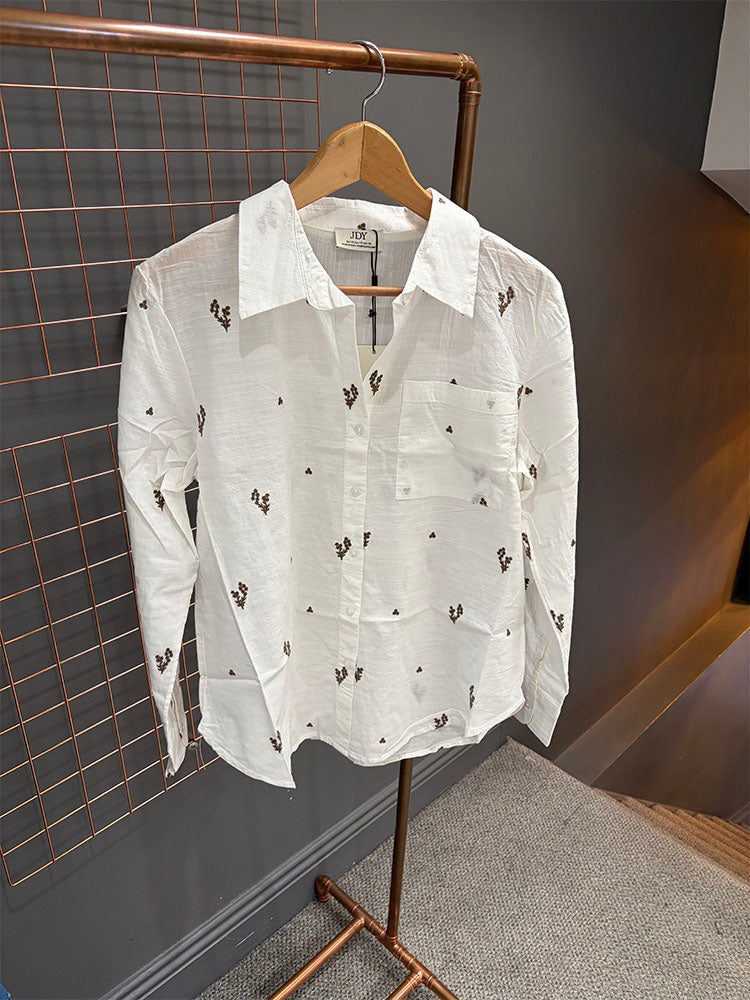 Jdykimie Emroideried Shirt-White