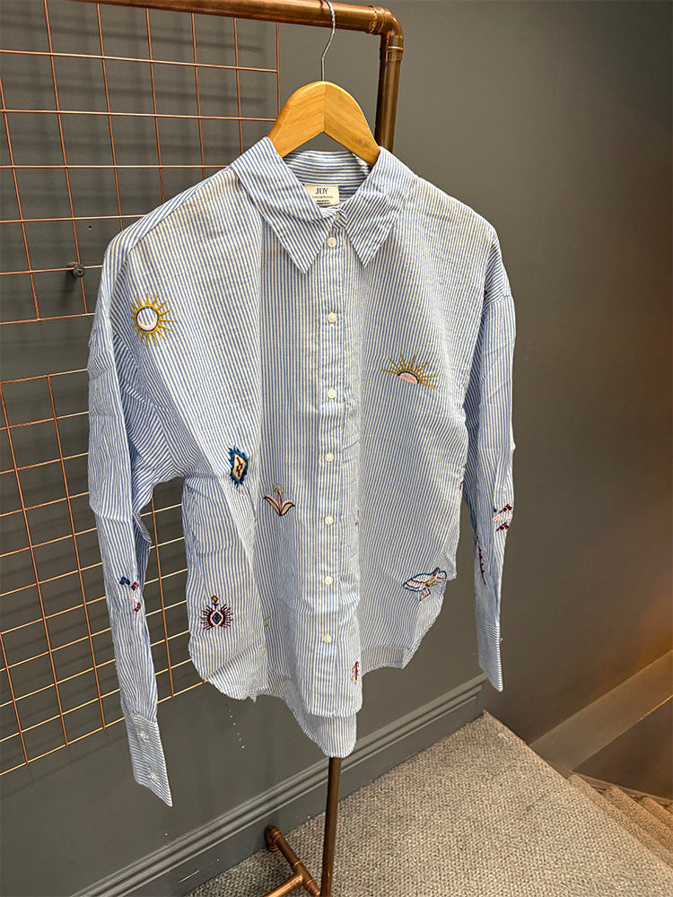 Jdypaige Shirt-Blue/White Stripe