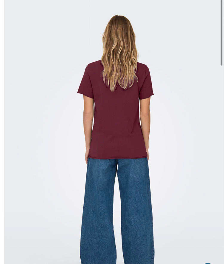 Onllucy T-Shirt-Burgundy