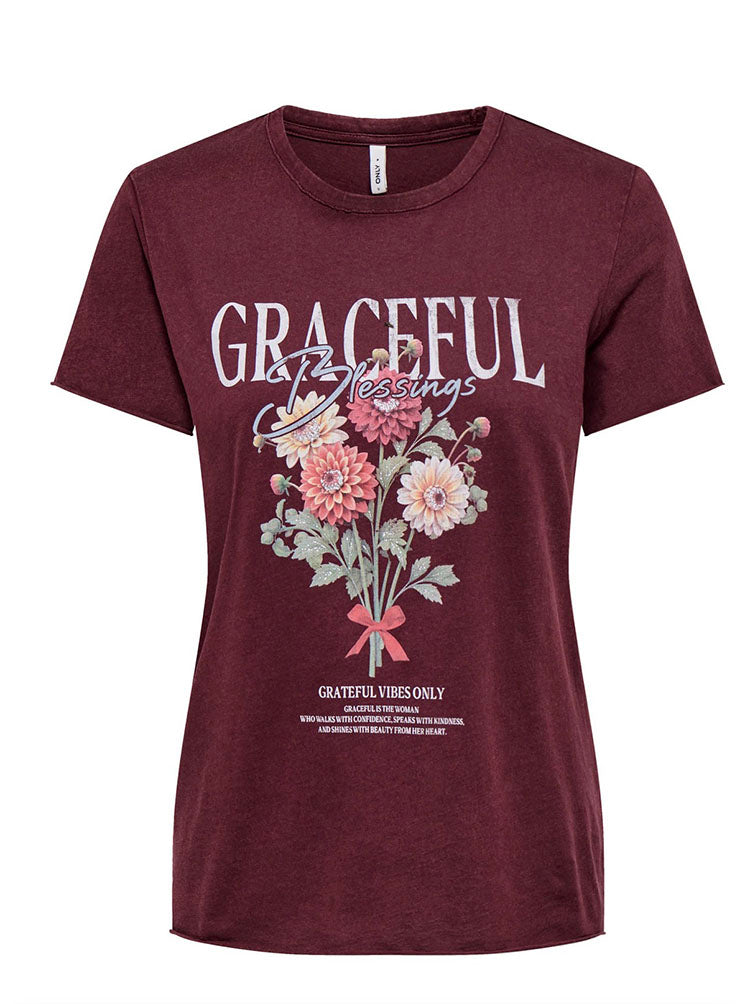 Onllucy T-Shirt-Burgundy