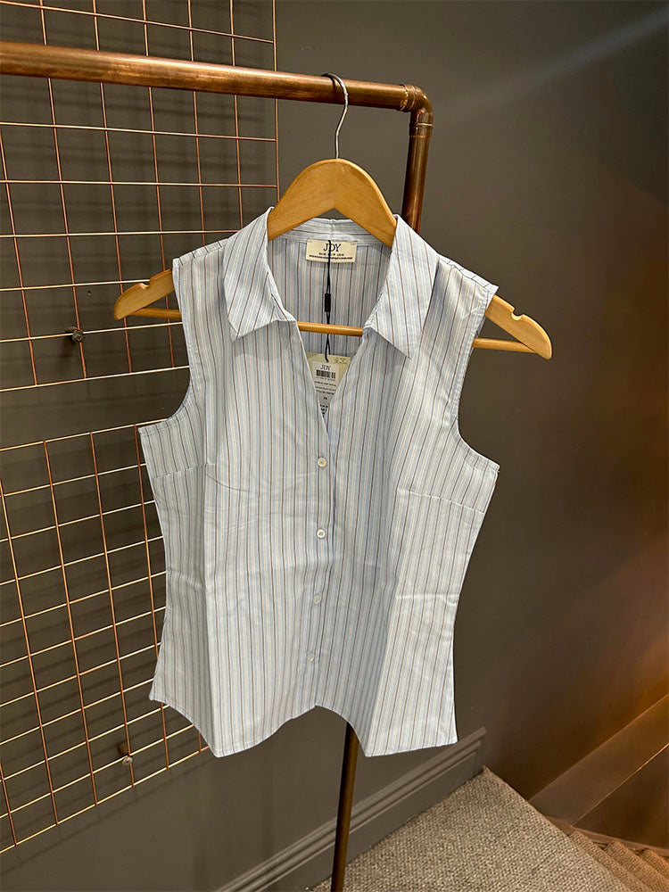 Jdymio Sleeveless Shirt-Blue Stripe