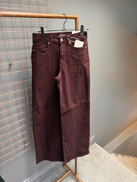 Onlmadison Blush High Waist Wide Leg Jeans-Winetasting
