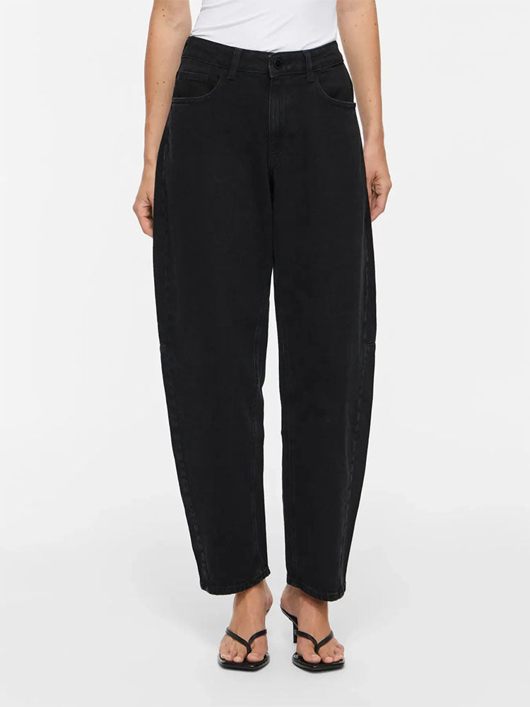 Vibrady Barrel Jeans-Black