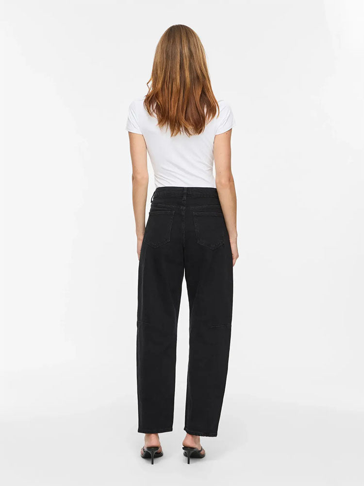Vibrady Barrel Jeans-Black