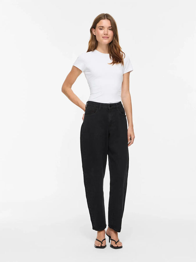 Vibrady Barrel Jeans-Black