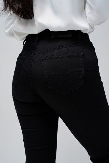 Destiny Push Up Flare Jeans-Black