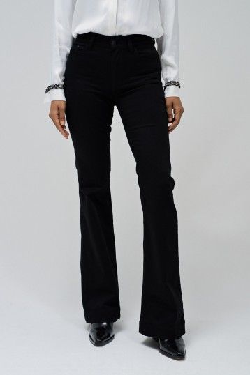 Destiny Push Up Flare Jeans-Black