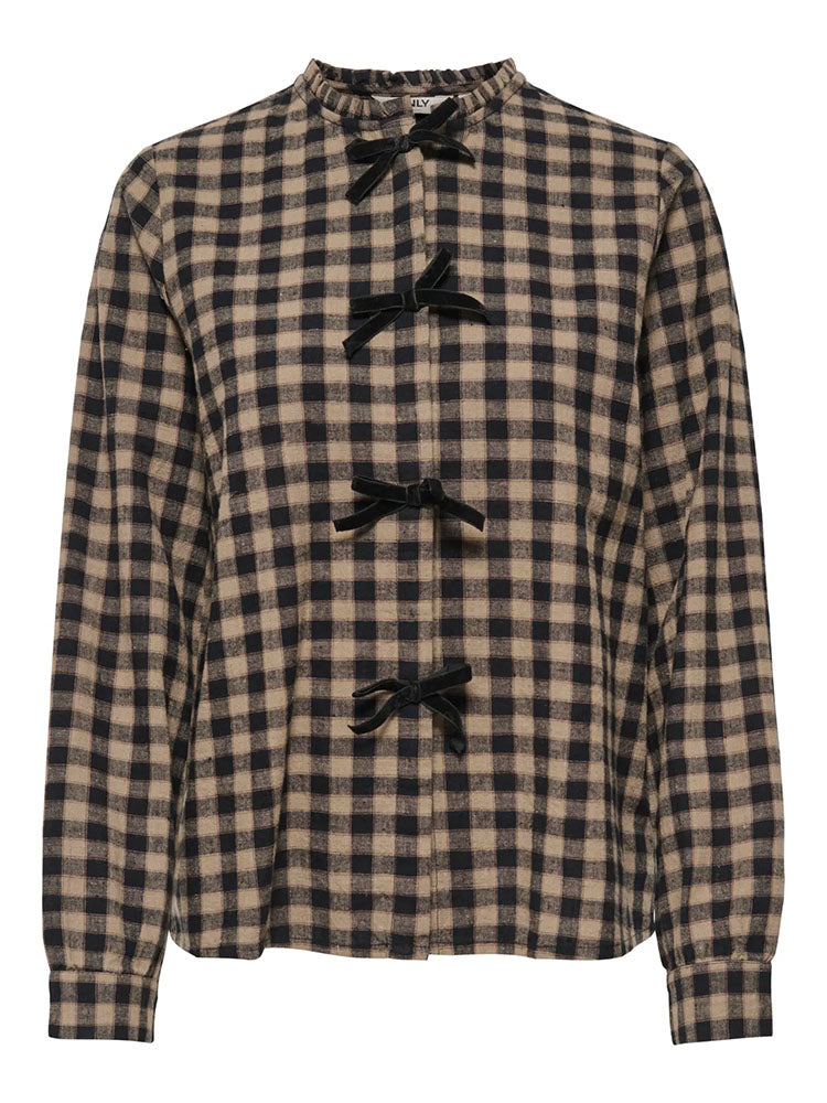 Onlfrida Check Bow Detail Shirt