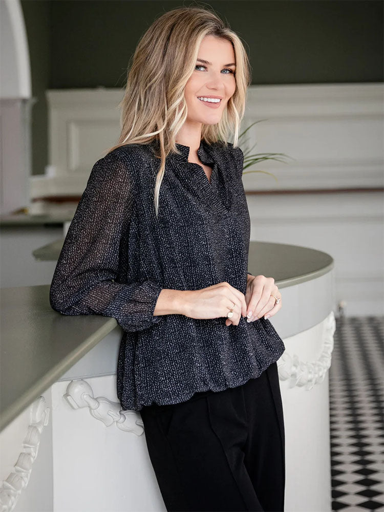 Kate & Pippa Bella Band Top-Black/Brown