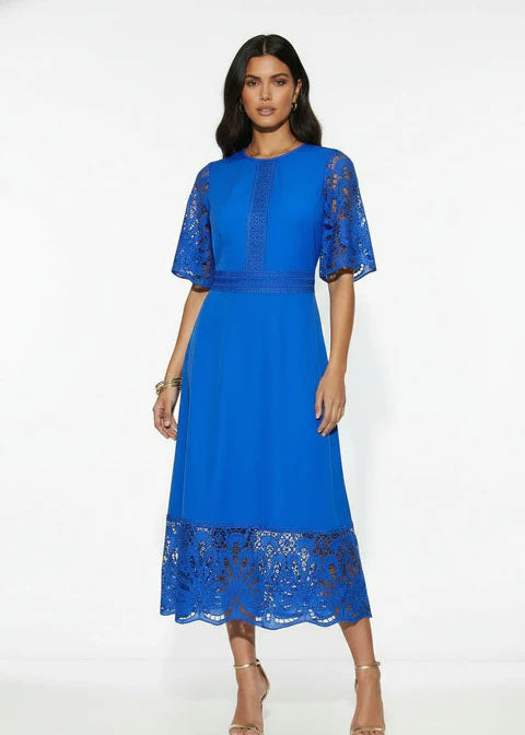 Cornflower Blue Midi Dress