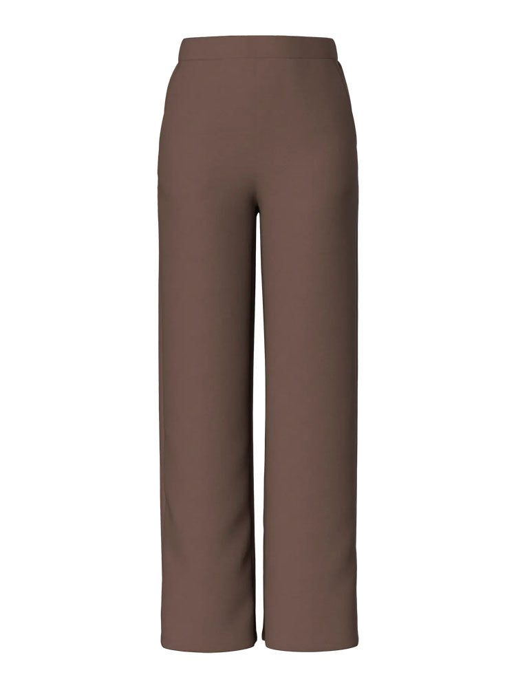 Pcmichelle Scuba High Waist Trousers-Hot Fudge