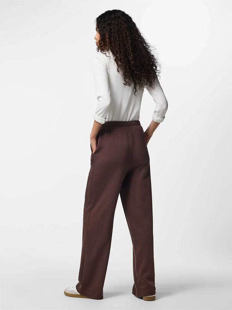Pcmichelle Scuba High Waist Trousers-Hot Fudge