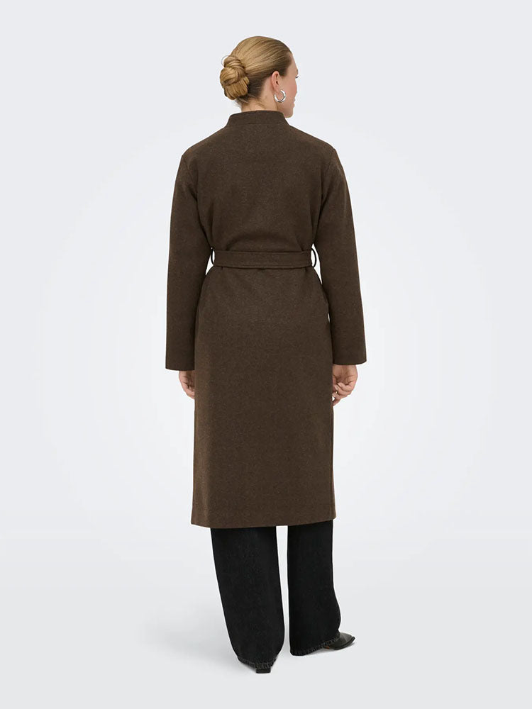 Onlvela Belted Coat-Brown