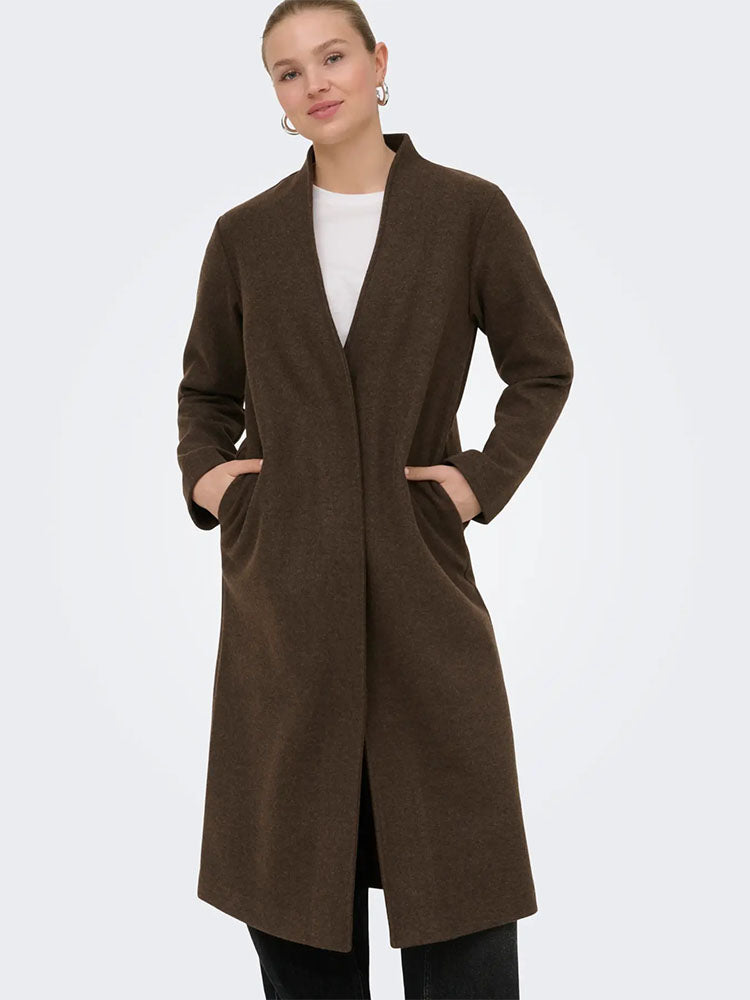 Onlvela Belted Coat-Brown
