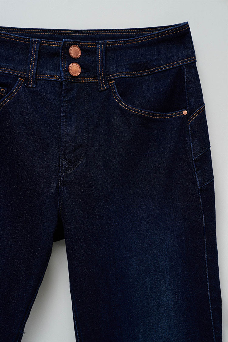 Salsa Secret Push In Slim Jeans-Dark Blue Denim